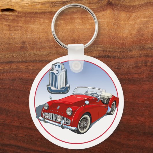 Rood TR3 Sleutelhanger (Voorkant)