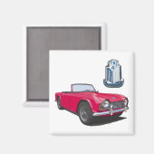 Rood TR4 Magneet (Voorkant / Achterkant)