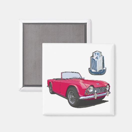 Rood TR4 Magneet (Voorkant / Achterkant)