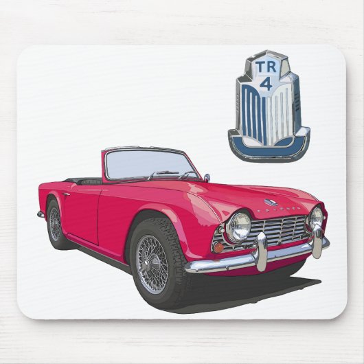 Rood TR4 Muismat (Voorkant)