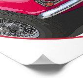 Rood TR4 Poster (Hoek)