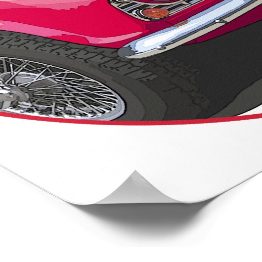 Rood TR4 Poster (Hoek)