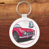 Rood TR4 Sleutelhanger (Voorkant)