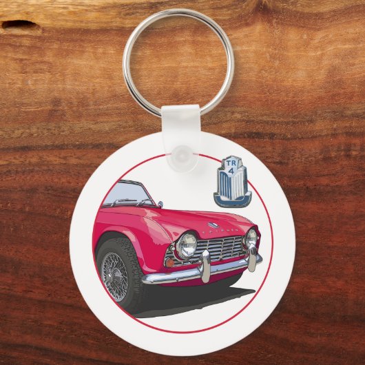 Rood TR4 Sleutelhanger (Voorkant)