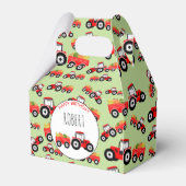 Rood tractor Truck Boerderij Producent Birthday Bedankdoosjes (Voorkant Zijde)