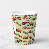 Rood tractor Truck Boerderij Producent Birthday Papieren Bekers (Links)