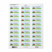 Rood tractoradres label (Full Sheet)