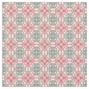 Rood traditioneel geometrisch Chinees decoratief p Stof