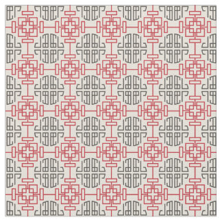 Rood traditioneel geometrisch Chinees decoratief p Stof