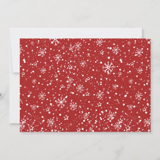 Rood traditioneel kerstfeest op feestdag kaart (Achterkant)