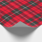 Rood Traditioneel Plaid Tartan Modern Collectie Cadeaupapier (Hoek)