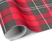 Rood Traditioneel Plaid Tartan Modern Collectie Cadeaupapier (Rol Hoek)