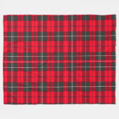 Rood Traditioneel Plaid Tartan Modern Collectie Fleece Deken (Voorkant (Horizontaal))