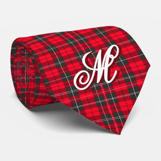 Rood Traditioneel Plaid Tartan Modern Collectie Stropdas (Opgerold)