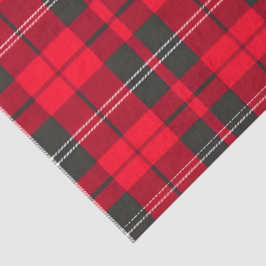 Rood Traditioneel Plaid Tartan Modern Collectie Tissuepapier (Detail)