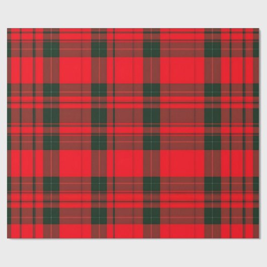 Rood Traditioneel Plaid Tartan Populair Collectie Cadeaupapier (Vlak)