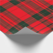 Rood Traditioneel Plaid Tartan Populair Collectie Cadeaupapier (Hoek)