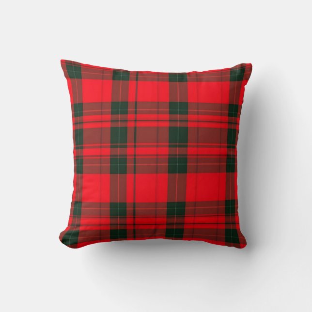 Rood Traditioneel Plaid Tartan Populair Collectie Kussen (Voorkant)