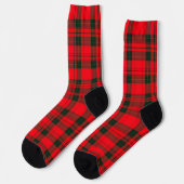 Rood Traditioneel Plaid Tartan Populair Collectie Sokken (Links)