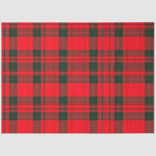 Rood Traditioneel Plaid Tartan Populair Collectie Tissuepapier (Voorkant)