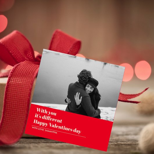 Rood Trendy Citaat en Foto | Valentijnse cadeaus Bedankjes Labels