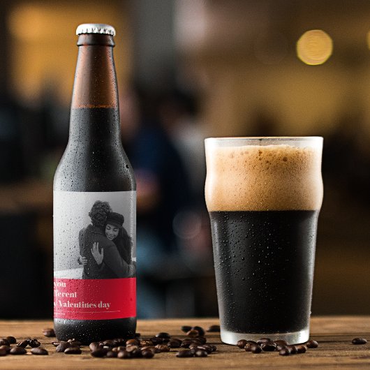 Rood Trendy Citaat en Foto | Valentijnse cadeaus Bier Etiket