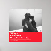 Rood Trendy Citaat en Foto | Valentijnse cadeaus Canvas Afdruk (Voorkant)