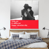Rood Trendy Citaat en Foto | Valentijnse cadeaus Canvas Afdruk (Insitu (Slaapkamer))