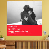 Rood Trendy Citaat en Foto | Valentijnse cadeaus Canvas Afdruk (Insitu (Woonkamer))