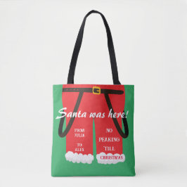 Rood Trendy Kerstman Broek Gift & Treats Tote Bag