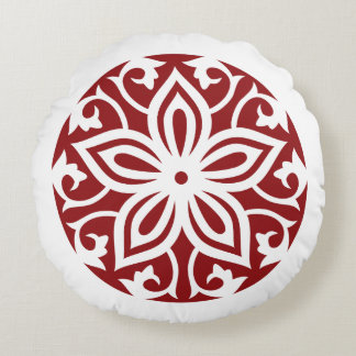 Rood TRIBAL CIRCLE LEVENS Sierkussen Rond Kussen