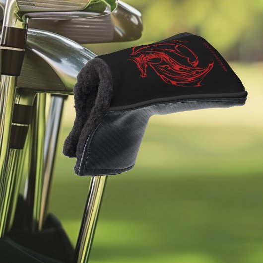 Rood Tribal Dragon Zwart Golfheadcover