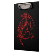 Rood Tribal Dragon Zwart Klembord (Links)