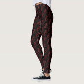Rood Tribal Dragon Zwart Leggings (Links)