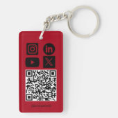Rood Tribal Dragon Zwart Sleutelhanger (achterkant)