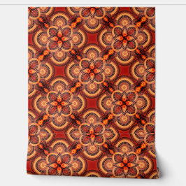 Rood Tribal Vinyl behang 2' x 4'