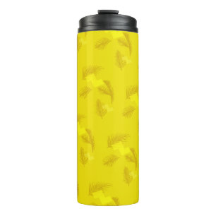 Rood Tropisch Bladerlicht Thermosbeker