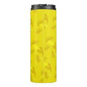 Rood Tropisch Bladerlicht Thermosbeker (Achterkant)