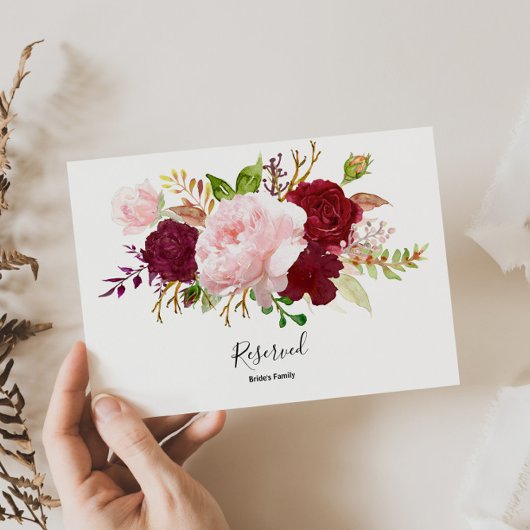 Rood Tropisch en Romantisch Gereserveerd Teken