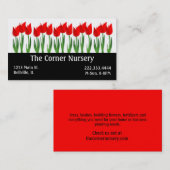 Rood Tulips Nursery Visitekaartje (Voorkant / Achterkant)