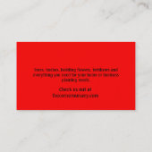 Rood Tulips Nursery Visitekaartje (Achterkant)