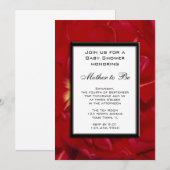Rood Tulp Lijst Baby shower Kaart (Voorkant / Achterkant)