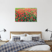 Rood Tulpen 01 Canvas Afdruk (Insitu (Slaapkamer))