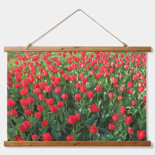 Rood Tulpen 01 Hangend Wandkleed (Voorkant)
