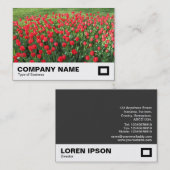 Rood Tulpen 01 Visitekaartje (Voorkant / Achterkant)