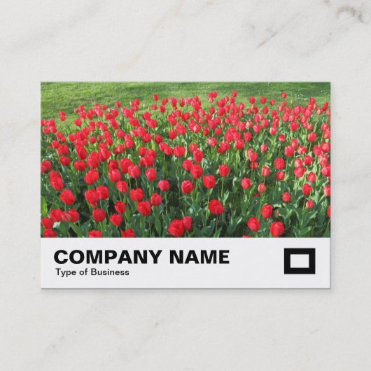 Rood Tulpen 01 Visitekaartje (Voorkant)