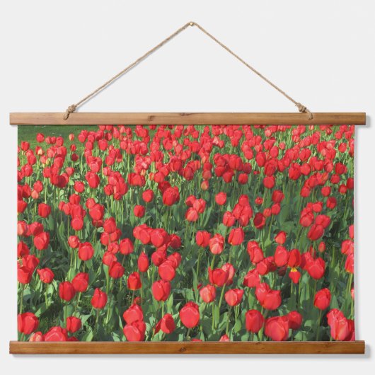 Rood Tulpen 02 Hangend Wandkleed (Voorkant)