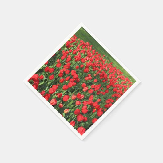 Rood Tulpen 02 Servetten (Hoek)