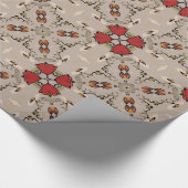 Rood tulpen geometrisch omslagpapier cadeaupapier (Hoek)