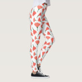 Rood tulpenboeket verspreid over romig wit leggings (Rechts)
